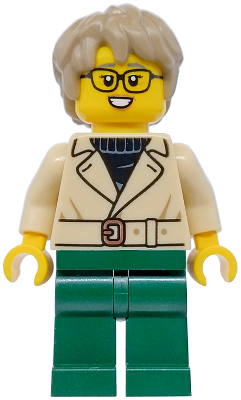 Art Factory Critic - Female, Tan Jacket Over Black Sweater, Dark Green Legs, Dark Tan Thick And Messy Hair collectible image