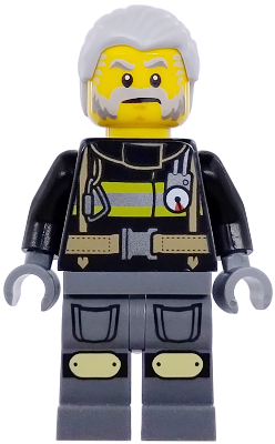 Art Factory Maintenance Worker - Male, Black Jacket with Reflective Stripes, Dark Bluish Gray Legs with Knee Pads, Light Bluish Gray Combed Hair collectible image