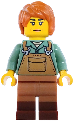 Art Factory Painter - Female, Medium Nougat Overalls over Sand Green Shirt, Medium Nougat Legs with Reddish Brown Boots, Dark Orange Tousled Hair collectible image