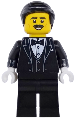 Art Factory Waiter - Male, Black Tuxedo, Black Legs, Black Short Hair with Left Part collectible image