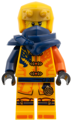 Arin - Shirt with Dark Blue and Reddish Orange Dragons, Hood with Horns collectible image