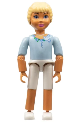 Belville Female, Child Girl (Princess Elena) - White Shorts, Light Blue Top with Flowers and Bird Pattern, Very Light Orange Hair, White Shoes (4143480)